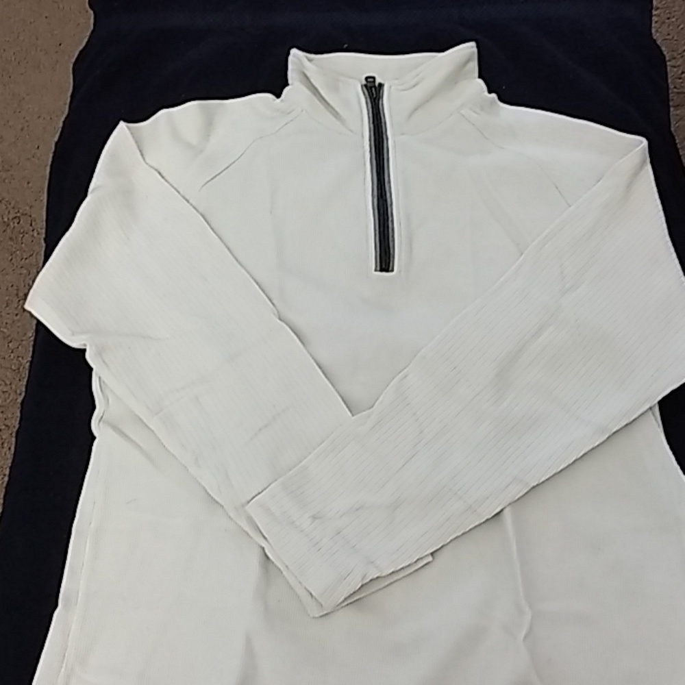 Men's White 100% Crew Sweater